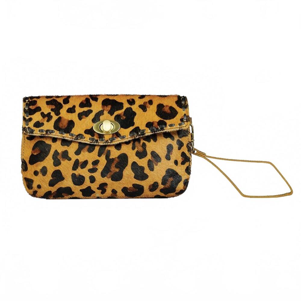 NEW MYRA BAGS women's horizon wallet in leopard